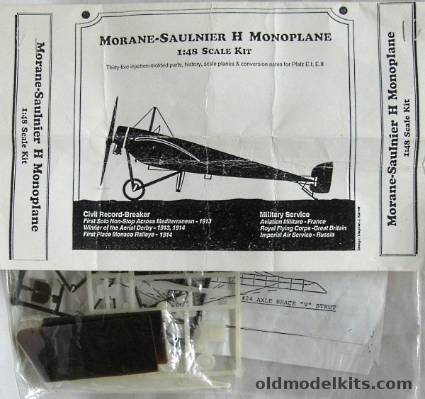 Francesco 1/48 Morane-Saulnier H Monoplane - (With Conversion Notes For Pfalz E-I and E-II) -  Bagged plastic model kit